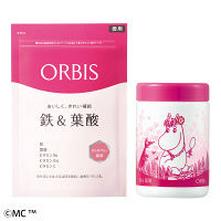 ＜LOHACO＞【新スキンケアサンプル付】ORBIS（オルビス） 女性の必須成分！鉄＆葉酸サプリ（徳用）＆専用ムーミンボトルセット（スノークのおじょうさん）画像