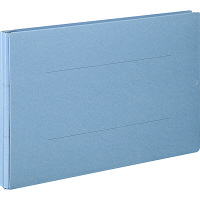 アスクル　背幅伸縮ファイル（紙製）　A4ヨコ　ブルー オリジナル