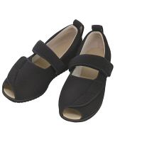 あゆみ 介護靴 7010オープンマジックII 7E ブラックM（22.0-22.5cm）両足 施設・院内用（取寄品）