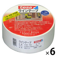 tesa tape ラインテープ 白 幅50mm×長さ33m 1セット（6巻：1巻×6）