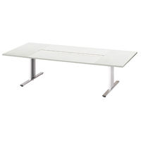 【組立設置込】サンテック クリエイティブワークテーブル 幅2700×奥行1330×高さ700mm ホワイト 1台（4梱包）