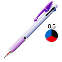 ジェットストリーム インサイド 3色ボールペン 0.5mm パープル軸 紫 アスクル限定 3本 三菱鉛筆uni オリジナル