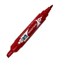 トンボ鉛筆【MONO】油性ツインマーカー モノツインE 赤 業務用パック 10本