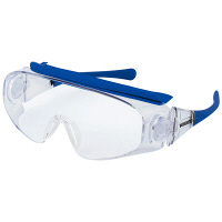 YAMAMOTO（山本光学） JIS規格品 一眼型保護めがね曇り止めPCレンズ 傷付防止 度付対応 ブルー/クリア SN-760 BLU PET-AF（取寄品）