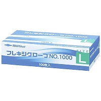 共和　ミリオン フレキシグローブ No.1000　パウダーイン　プラスチック　LH-1000　1箱（100枚入）