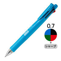 多機能ボールペン クリップ-オンマルチF フレッシュブルー軸 青 4色0.7mmボールペン+シャープ B4SA1-FBL ゼブラ