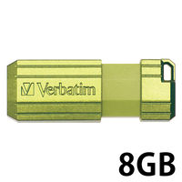 USBメモリー 8GB バーベイタム イエロー USB2.0対応  USBP8GVG2