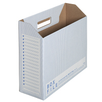 プラス　ボックスファイル（エコノミータイプ）　A4　ブルー　1袋（10冊入）