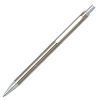 油性ボールペン　ステンレスヘアーライン　0.7mm　シルバー軸　銀　ギフトケース入り　10本　BSL-500D　プラチナ万年筆