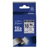 ピータッチ テープ セキュリティテープ 幅18mm 白ラベル(黒文字) TZe-SE4 1個 ブラザー