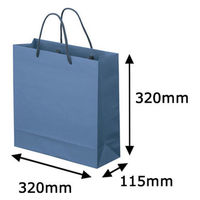 ナチュラルカラー手提袋　丸紐　藍色　M　1袋（5枚入）　スーパーバッグ オリジナル