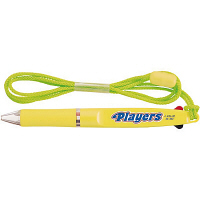 三菱鉛筆（uni） プレイヤーズ ボールペン（ストラップ付） 黄軸 黒・赤インク 2色 0.7mm SE382.2 1箱（10本入）（取寄品）