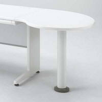 オカムラ ビラージュ（VILLAGE） 連結丸テーブル ホワイト 幅750×奥行900×高さ700mm