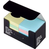 アスクル　ふせん　貼ってはがせるオフィスのノート　50×50mm　パステルカラー　4色セット　50冊（10冊×5パック） オリジナル