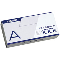 アマノ　標準タイムカード　Aカード（月末締め/15日締め）　1箱（100枚入）
