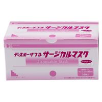 サージカルマスク　普通サイズ　ピンク　3層式　1ケース（1000枚：50枚入×20箱）　長谷川綿行　（取寄品）