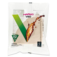 HARIO（ハリオ） コーヒーフィルター V60用ペーパーフィルター02M 1～4杯用 1袋（100枚入） VCF-02-100M コーヒー