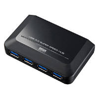 サンワサプライ 4ポートUSB3.0ハブ ブラック USB-HGW410BKN（直送品）