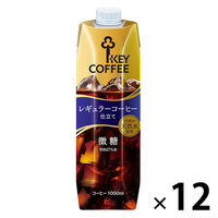 キーコーヒー リキッドコーヒー 微糖 1L 1セット（12本：6本入×2箱）