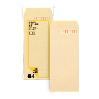 アスクル オリジナルクラフト封筒 テープ付 長4〒枠あり 3000枚（100枚×30袋） オリジナル