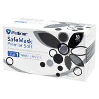 メディコムジャパン　セーフマスク プレミアソフト 3層式　ふつうサイズ　ホワイト　J002114　1箱（50枚入）