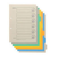 コクヨ（KOKUYO） カラー仕切カード（ファイル用） A4ヨコ 2穴 6山