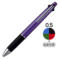 ジェットストリーム4＆1 多機能ペン 0.5mm パープル軸 紫 4色+シャープ 3本 MSXE5-1000-05 三菱鉛筆uni