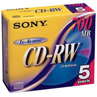 ソニー CD-RW 700MB 1パック（5枚）