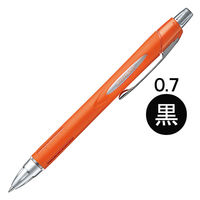 油性ボールペン ジェットストリーム ラバーボディ 0.7mm 黒 メタリックオレンジ軸 SXN25007M.4 10本 三菱鉛筆uniユニ