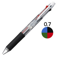 ジェットストリーム 4色ボールペン 0.7mm 油性 透明軸 SXE4-500-07 三菱鉛筆uni ユニ