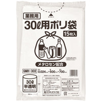 伊藤忠リーテイルリンク　ゴミ袋（メタロセン配合）　白半透明30L　GMH-302　1パック（15枚入）