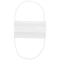 川西工業　オーバーヘッドマスク　2層式（2PLY）　ホワイト　#7040　1箱（100枚入）