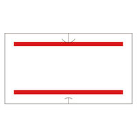 アスクル限定販売 サトー ハンドラベラー用パンチラベル 赤2本線 1箱（20巻入） オリジナル