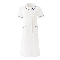 AITOZ（アイトス） ロールカラーワンピース（ナースワンピース） 医療白衣 半袖 ホワイト S 861110-001