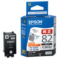 アスクル】エプソン（EPSON） 純正インク ICBK82 ブラック IC82 