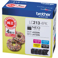 ブラザー（brother） 純正インク LC213-4PK 1パック（4色入） LC213/215シリーズ