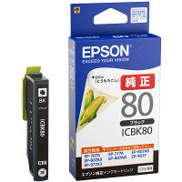 エプソン（EPSON） 純正インク ICBK80 ブラック IC80シリーズ 1個
