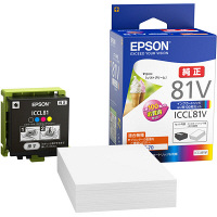 エプソン（EPSON） 純正インク ICCL81V ４色一体型 写真用紙ライト100枚入 1個