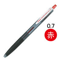 油性ボールペン スーパーグリップGノック式 0.7mm 赤インク 10本 BSGK‐10F‐RR パイロット