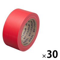 【ガムテープ】「現場のチカラ」 カラー布テープ 0.20mm厚 50mm×25m 赤 アスクル 1箱（30巻入） オリジナル