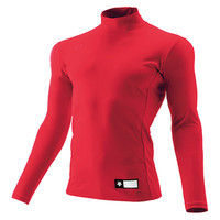 ＜LOHACO＞ ジュニア ハイネック長袖リラックスFITシャツ 160 レッド 1枚 DS JSTD750 RED デサント（取寄品）画像