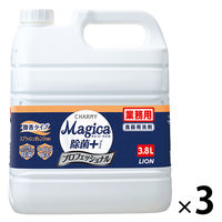 ＜LOHACO＞ CHARMY Magica（チャーミーマジカ） 除菌プラス プロフェッショナル スプラッシュオレンジ 詰め替え 3.8L 1ケース（3個） 食器用洗剤 ライオン画像