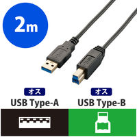 エレコム USB3.0ケーブル/スリム Standard-Aオス-Standard-Bオス