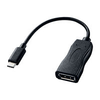 サンワサプライ USB Type C-DisplayPort変換アダプタ オス-メス ブラック 106mm AD-ALCDP01 1個（直送品）