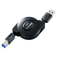サンワサプライ USB3.0巻取りケーブル Aオス-Bオス ブラック 0.1m～1m KU30-M10 1本（直送品）