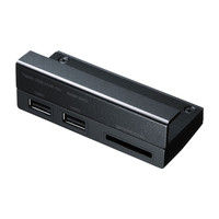 サンワサプライ タブレット用ハブ付カードリーダー USB-2HS202BK 1個（直送品）
