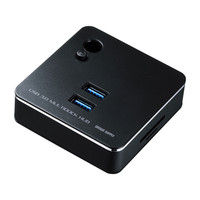 サンワサプライ LANポート付USB3.0ハブ USB-3HC201BK 1個（直送品）