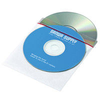サンワサプライ 裏面シール付DVD・CD不織布ケース（ティアテープ付・50枚入り） FCD-FT50W 1セット（50枚入り）（直送品）