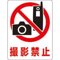 日本緑十字社 透明ステッカー 撮影禁止 TM-5M 1セット 23-5551-03（直送品）