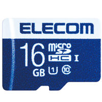 マイクロSD カード 16GB UHS-I U1 SD変換アダプタ付 データ復旧サービス MF-MS016GU11R エレコム 1個（直送品）
